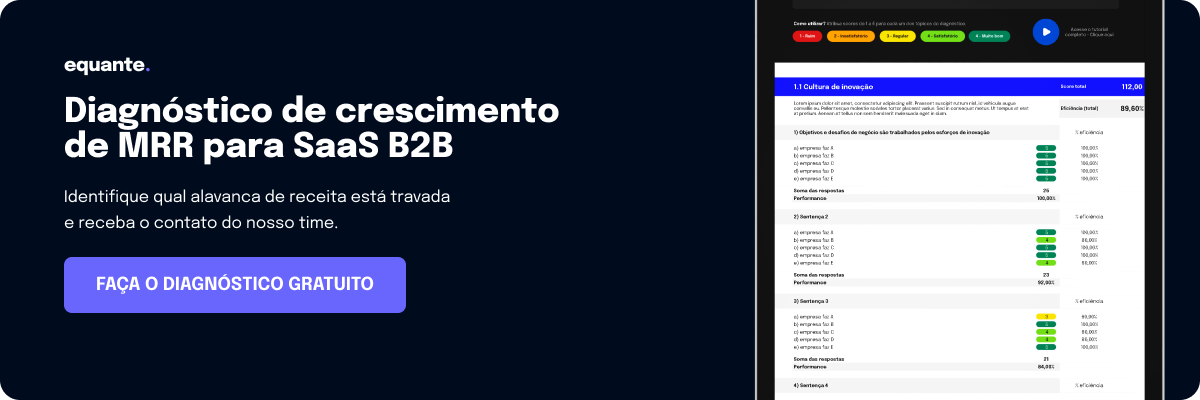 Diagnóstico executivo Equante — desbloqueie o crescimento do seu SaaS